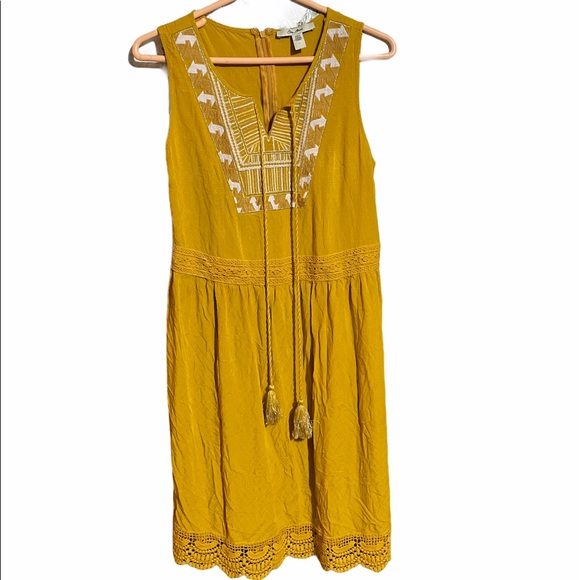 Mustard Yellow Ella Moon Boho Dress M - Picture 2 of 9